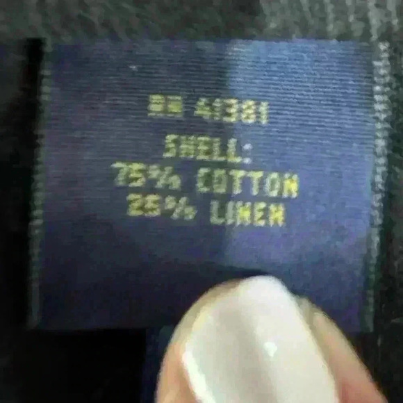 POLO by Ralph Lauren Black Cotton/Linen Military Jacket Coat Blazer Size 8 - Picture 15 of 16